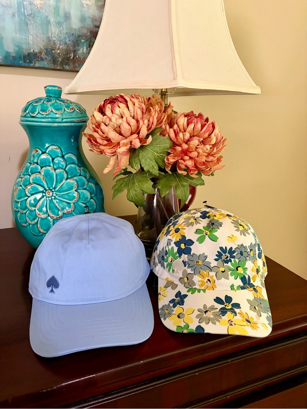 NWT kate spade Logo Denim or Floral Baseball Cap choose one
